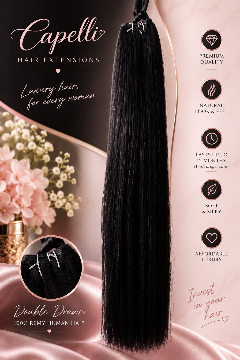Professional hair extension installation